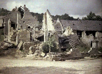 Zerstörte Häuser, Pommiers, Aisne, Frankreich, 1917
